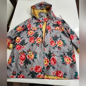 Women's Matilda Jane Plus Size XXL Floral Rain Coat Jacket